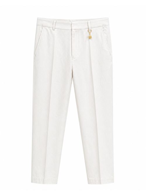 Mens White Lightweight Trousers MANUEL RITZ | 4032P1628L26308602